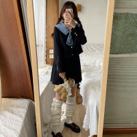 Calentadores De Pierna Para Mujer Estilo Lolita Socks JK College Largas De Invierno Algodón Acrílico Cuff Botas Rodilleras - details 1