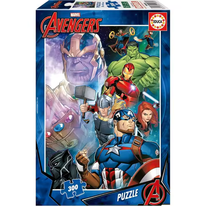 Educa - Puzzle Infantil Compuesto por 300 Grandes Piezas | Avengers, Vengadores, Marvel. Recomendado a Partir de 8 años - 1
