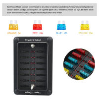 Caja De Fusibles De 16 Caminos 100A 32V Para Coche Barco Camper RV Con Cubierta Plástica Para Tablero De Alimentación Accesorio De Automóvil - details 8