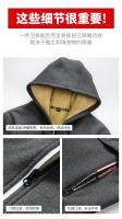 Nueva Chaqueta De Piel De Oveja Para Hombres 2024 Con Forro De Terciopelo Grueso Para Otoño E Invierno Ropa Deportiva Con Capucha Casual Cardigan Cálido - details 4
