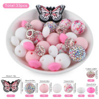 Set De 33 Piezas De Bolas Y Lentiles De Silicona Para Fabricación De Joyas DIY Accesorios Para Pulseras Bolígrafos Y Llaveros - details 12