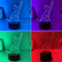 Luz De Noche 3D Del Gato Atrayente Con Interfaz USB Luz Decorativa De Ambiente Regalo De Fiestas Para Amigos Luz De Mesa - details 3
