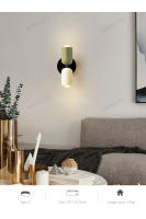 Lámpara De Pared Moderna Nórdica Para Sala De Estar Dormitorio Y Niños Iluminación Básica E27 Decoración De Hogar Beige Negro Azul Gris Verde Rosa Rojo Blanco Amarillo - details 18