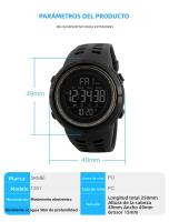 Reloj Deportivo De Moda SKMEI Para Hombres Multifuncional Resistente Al Agua 5Bar Reloj Digital Con Alarma Cronógrafo - details 9