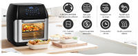 Aigostar Freidora de Aire 12L con Sistema Giratorio, Horno de Aire 1500W con 9 Programas y Pantalla LED Táctil | Air Fryer de Acero Inoxidable con Ventana de Visualización, Incluye Accesorios y Función Deshidratador - details 1