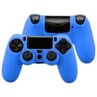Ociodual Funda de Silicona Compatible Con Mando PS4/Slim/PRO Azul Carcasa Cubierta Anti Caídas Golpes Goma Flexible Suave - details 1