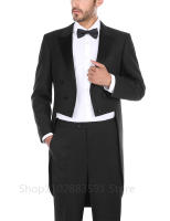 Traje Formal Azul Para Hombre 2024 Con Chaqueta Y Pantalones Doble Botón Estilo Casuál Para Boda Y Ocasiones Elegantes - details 1