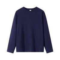 Camiseta Larga De Algodón Pesada 300g Para Hombres Y Mujeres Estilo Coreano Suéter Suelto Blanco Top Para Primavera Otoño - details 15
