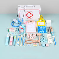 Juego De Película De Médico En Madera Para Niños Juguetes Educativos De Aprendizaje Temprano Y Sensoriales Kit De Médico Con Maletín - details 6