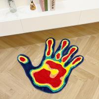 Alfombra En Forma De Palma Suave Y Fluffy Multicolor Para Sala De Estar Y Dormitorio Lavable Máquina Decoración De Hogar Y Habitaciones - details 0