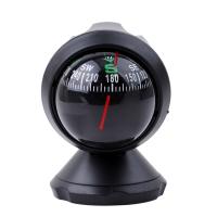 Bola De Navegación Para Coche Con Ventosa Y Rotación De 360 Grados Compás Impermeable De Alta Calidad Decorativo Para Vehículo Negro 1Pc - details 0