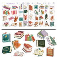 8PCS Pegatinas Creativas De Libros Retro Para Teléfono Móvil Y Computadora Resistentes Al Agua Estilo DIY Notebook - details 1