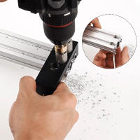Localizador De Perforación Universal Para Perfiles De Aluminio Con Abrazadera Y Taladro De Contorno M6 Herramienta De Carpintería DIY - details 2