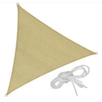 Toldo Vela de Sombreo Impermeable color Beige / Tierra triangular en diferentes medidas nortene, fabricado en polietileno con cuerdas de amarre 185g/m2 - details 0