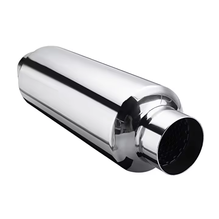 Silenciador De Escape Para Coche 63mm 2.5" Resonador Silencioso De Acero Inoxidable Tubo De Escape Universal Adecuado Para Posición Rear - 1