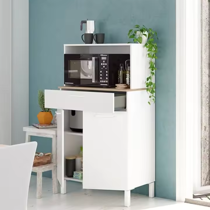 Mueble auxiliar de cocina Fast blanco artik/roble Canadian 126x72x40 cm - 1