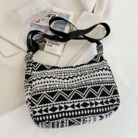 Bolso De Hombro Para Mujer En Lona Grande Capacidad Con Estampado Diseñador Bolso De Compras Reutilizable Casual Bandolera - details 23