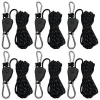 6Pcs Cuerda De Atado Para Acampar 4mm Afinador De Cuerda De Viento Hebilla De Pulley Ratchet Gancho De Cuerda De Tenda Accesorios De Tenda - details 4
