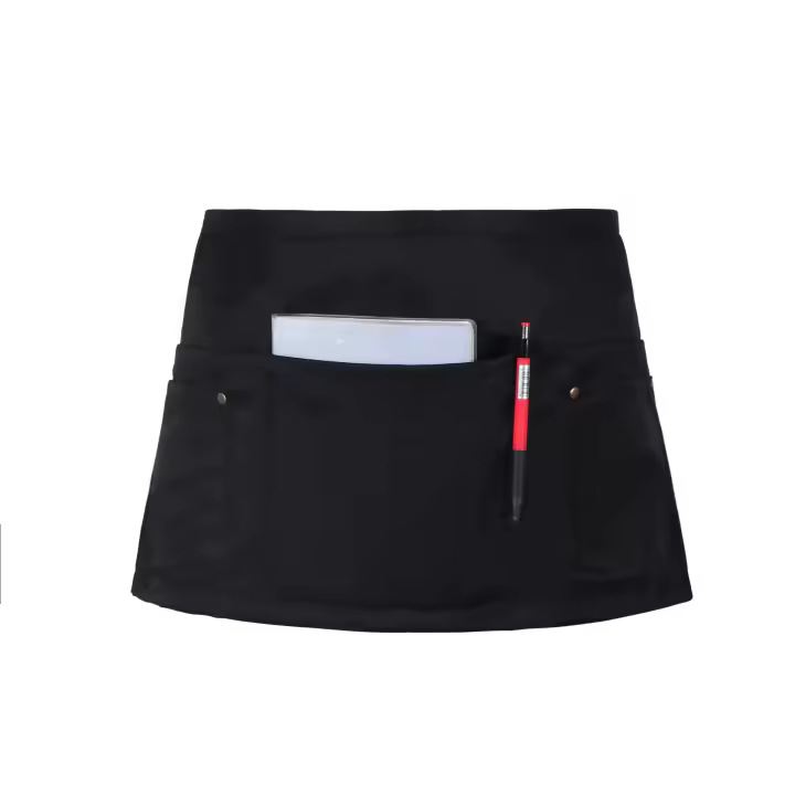 Apariencia Corta Para Servidor Con Varios Bolsillos Y Hebilla Estriada Unisex Medio Apariencia Para Waiter - 1