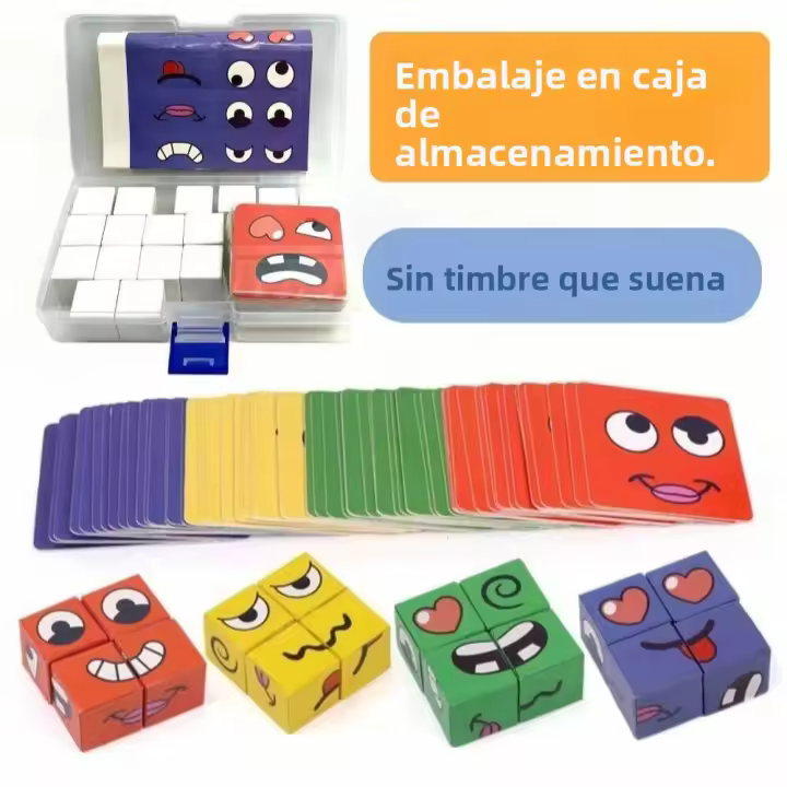 Juguetes Educativos De Construcción Inteligentes Para Niños Expresiones Faciales Juego De Mesa Divertido Para Padres E Hijos - 1