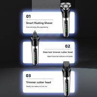 Cortacésped Eléctrico USB Y Enchufe 3-en-1 Para Hombres Set De Afeitadora Con Carga Por Inercia De Acero Inoxidable - details 7