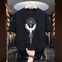 Camiseta De Algodón Para Hombre Con Patrón De Corvo Vikingo 2025 Nueva Arrivals Camiseta De Cuello Redondo Casual Urbana De Alta Calidad Y Ligera Para Primavera Y Verano - details 9