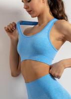 Conjunto De Fitness Para Mujer Verano 2 Piezas Ropa Deportiva Transpirable Sujetador Sin Aros Y Leggings De Cintura Alta Para Yoga Y Gimnasio - details 9