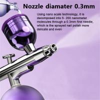 Kit De Aerógrafo Para Uñas Portátil Con Accesorios Para Manicura Y Pintura De Artesanía En Metal W-616B Herramienta Multiusos Para Belleza - details 3
