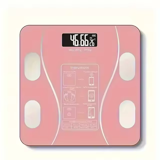 Báscula Inteligente De Baño Digital Con Bluetooth Análisis De Grasa Y Altura APPCompatible Con Smart Devices Mide Hasta 150KG - 1