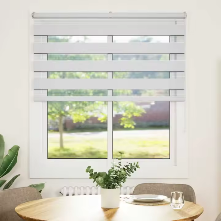 Estor cebra blanco 120x100 cm tejido ancho 115,9 cm poliéster - 1