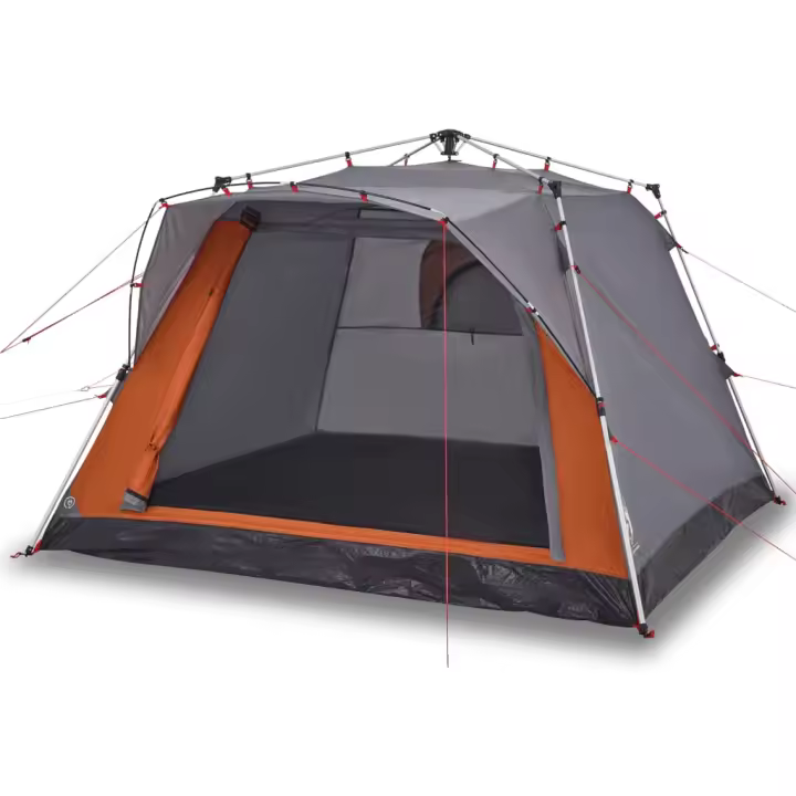 vidaXL Tienda campaña cabaña 4 personas apertura rápida Color Gris y naranja,  Azul,  Verde y mas - 1