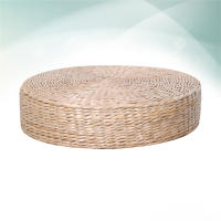 Cojín De Paja Tatami Para Meditación Y Yoga Estilo Japonés Silla Redonda De Paja Tejida Para Adultos Almohada De Piso Zen - details 3