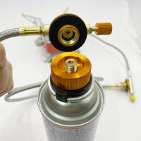 Conector De Camión Para Camping Y Acampada Adaptador De Válvula De Estufa a Gas Con Tubo Enredado Herramienta De Cocina Para Tanque De Gas - details 4