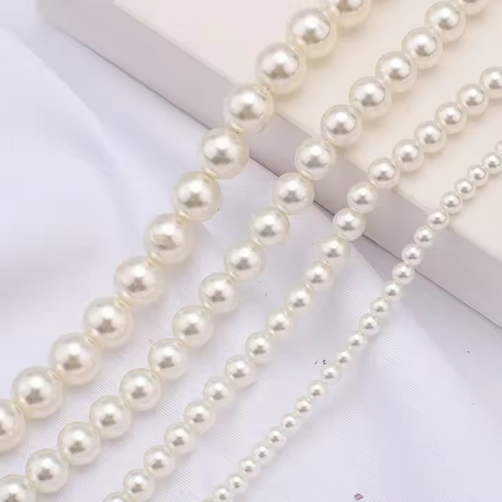 Perlas De Imitación De Vidrio Redondas Para DIY Joyería Pulseras Collares Decoración De Ropa 4 6 8 10mm Espaciadores Sueltos - 1