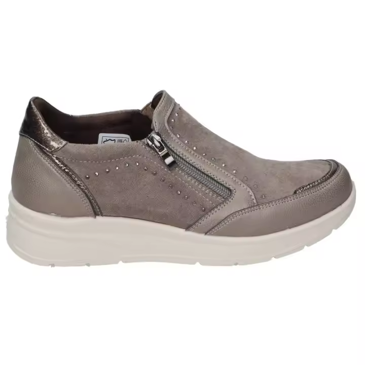 Zapato confort Amarpies para mujer atl27021 color taupe - 1