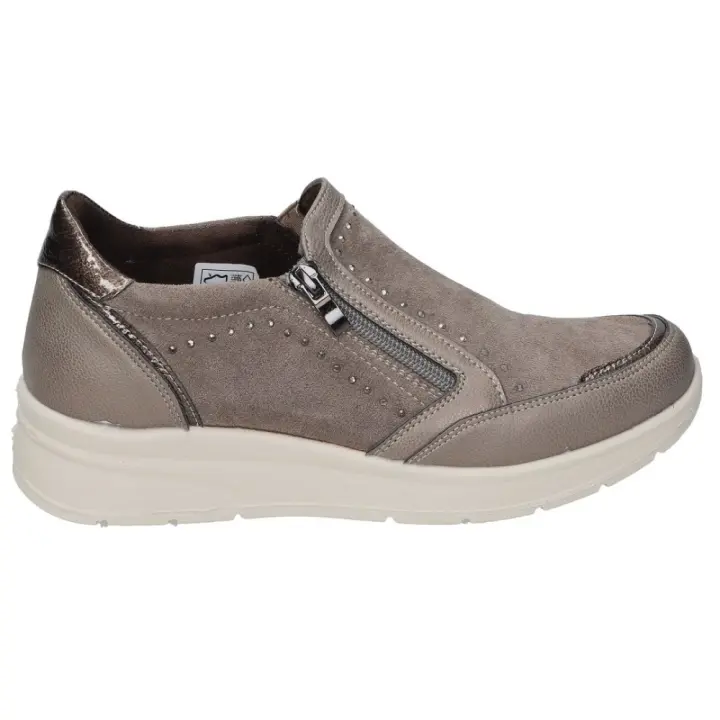 Zapato confort Amarpies para mujer atl27021 color taupe - 1