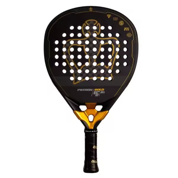 Pala Black Crown Patron Gold 2025 + regalo para Padel - Equipo deportivo de alta calidad para jugadores exigentes - 1