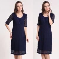 Vestido De Fiesta Para Mujer Emotion Moms Con Encaje Vestido De Maternidad Con Función De Amamantamiento Para Mujer Embarazada Longitud De Pierna Media Cuello En V - details 1