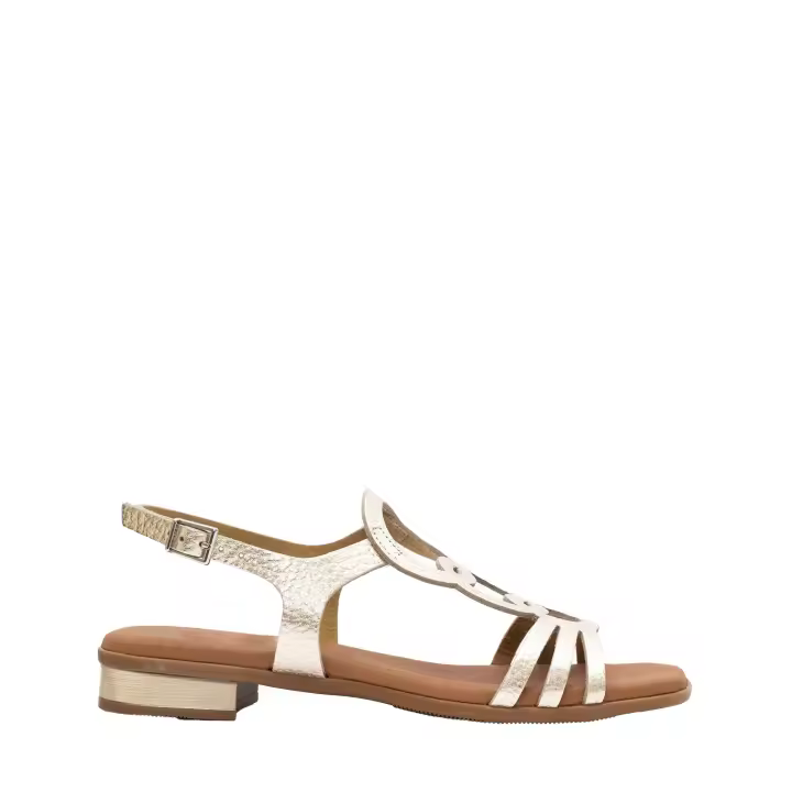 Chika10 Leather ST MARKES 5593 Sandalias Planas Platino/Lg.Gold - 1