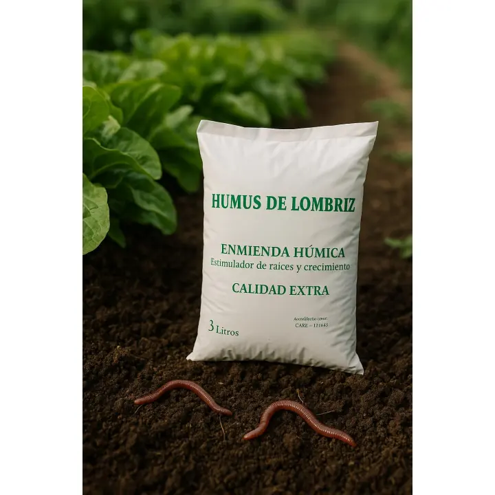 HUMUS  LOMBRIZ TRABE 3L fertilizante sustrato sólido - 1