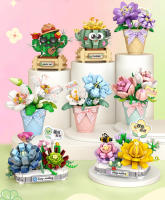 Juguetes De Construcción DIY Para Niñas Y Niños Plantas Suculentas En Macetas Miniatura Bloques De Construcción De Jardín Ornamentos Bonsái - details 0