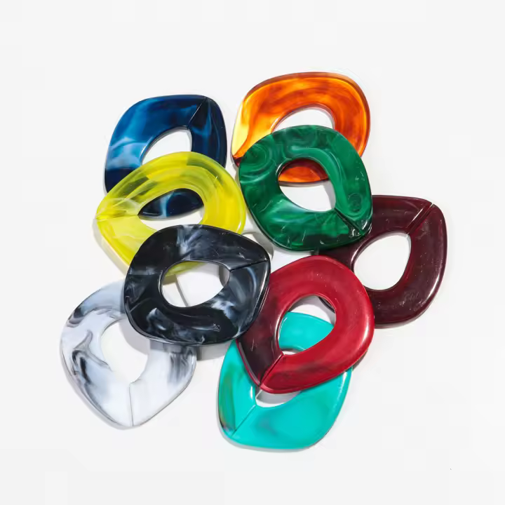 10pcs Cuentas De Acrylico En Forma De Cuadrado Grande Para Hacer Pulseras Collares Y Aretes DIY Accesorios De Joyería - 1