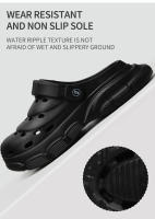 Zapatillas Perforadas Para Hombre Para Uso Outdoor Verano Suela Gruesa Antideslizante Deporte Sandalias Cómodas Para La Playa - details 2