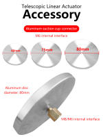 Adaptador De Conector 3XLR Para Actuador Lineal Telescópico Parte De Conexión Mecánica Reciprocante Soporte De Taza De Cola M6 Herramienta De Alta Precisión - details 0