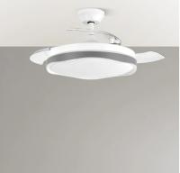 FABRILAMP PREMIUM Ventilador Dc Blondi Blanco/gris 72w 3aspas 49/107d 7200lm 6velocidades Tres Luces 3000k,4500k,6000k, Remoto+temporizador+memoria TEMPORIZADOR 1/2/4/8 H, Control de aire verano o invierno Incluye 2 tijas y mandos calidad de confianza - details 0