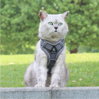Harnés Para Perros Y Gatos Resistente Al Escape Transpirable Con Correa Para Caminar Al Aire Libre Control Fácil Harnés Reflejo Para Mascotas - details 6