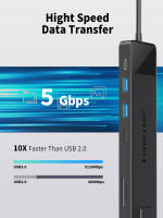 Estación de Acoplamiento USB C 13 en 1 Lemorele para Monitores Triples,Audio 3.5MM, USB C 3.0, 100W PD - Marca Lemorele - details 1