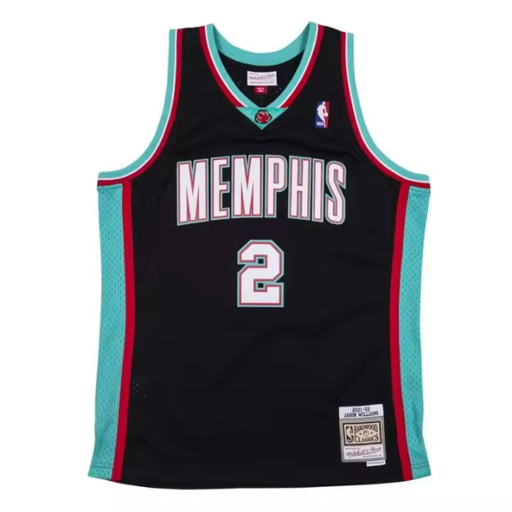Camiseta Jason Williams Memphis Grizzlies - Swingman 2001-02 Mitchell and Ness negra - 1