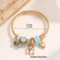 Pulsera De Moda Para Mujer Con Elementos De Elefante Y Amor Perlas Estilo Hip Hop Rock Para Fiestas Viajes Bodas Regalo - details 4