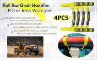 Manijas De Agarre Para Barra Del Techo 4x Adecuadas Para Jeep Wrangler 1995-2021 YJ TJ JK JKU JL Unlimited Sahara Rubicon - details 0